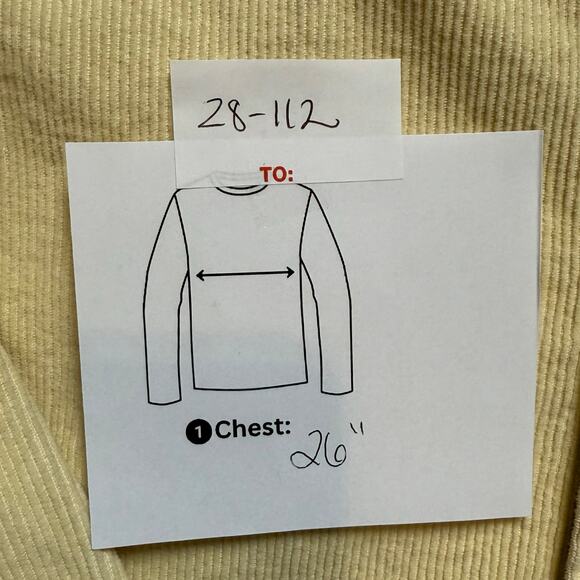 H AND M CREAM CORDUROY BUTTON UP SHACKET SHIRT JACKET OVERSIZED LARGE - Picture 7 of 7